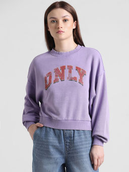 ONLY - Purple Acid Washed Sweatshirt