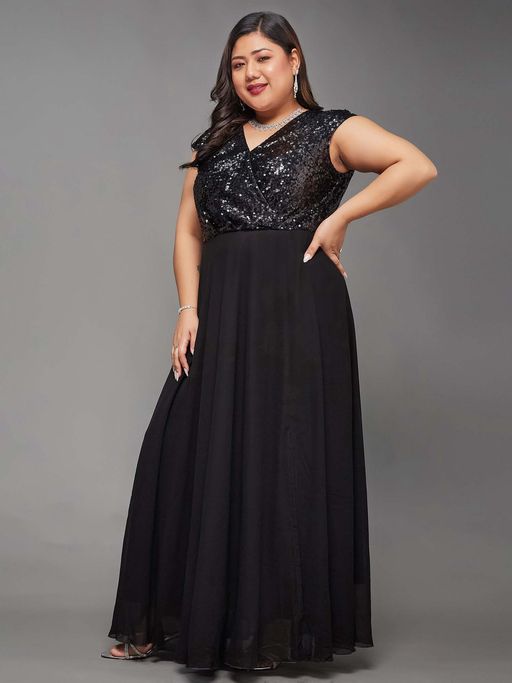 open lace back dress Women Solid Black Sweetheart Neck Lace Sleeves Thigh-High Slit Flared Maxi  Dress