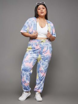 Miss Chase - A+ Curve Collection Plus Size Cropped Co-Ord Set - Multi-Color