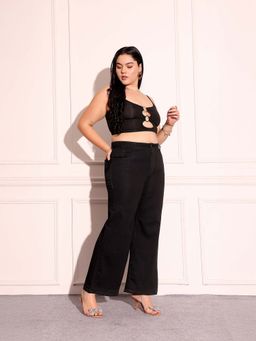 Miss Chase - A+ Curve Collection Plus Size Women's Black High Rise Denim Jeans