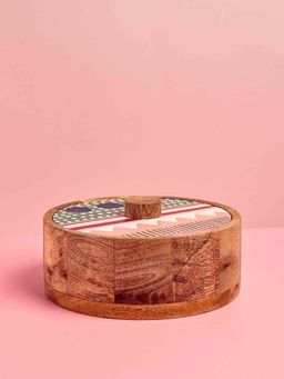 The Wishing Chair - Pattern Harmony Handpainted Wood Roti Box