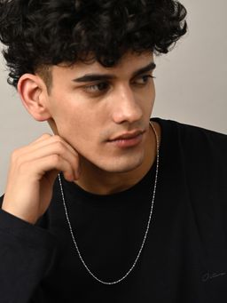 CLARA - 925 Silver Designer Men Chain Necklace in 24 Inches