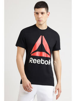 Reebok - Men Black Printed T-Shirt