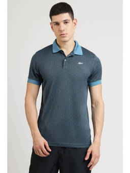 Reebok - Men Navy Blue Polo T-Shirt
