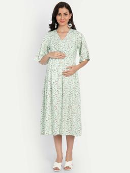 Aaruvi Ruchi Verma - Green Maternity Dress