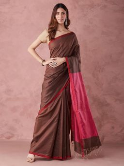 Fabindia - Brown Silk Sari
