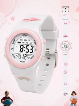 Spiky - Round Digital Sports Watch For Kids Boys - Pink (S)