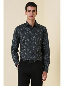 Allen Solly - Men Black Printed Full Sleeves Formal Shirt