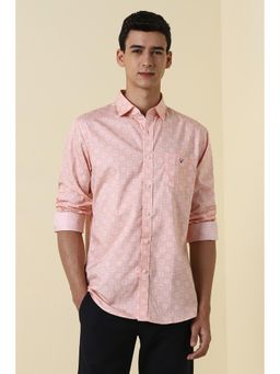 Allen Solly - Men Pink Sport Fit Printed Full Sleeves Casual Shirt