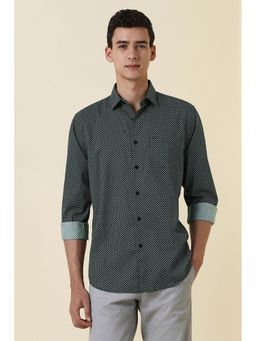 Allen Solly - Men Black Sport Fit Printed Full Sleeves Casual Shirt