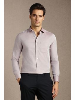 Louis Philippe - Men Mauve Printed Full Sleeves Formal Shirt