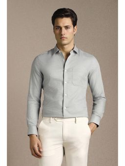 Louis Philippe - Men Grey Printed Full Sleeves Formal Shirt