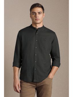 Louis Philippe - Men Grey Solid Full Sleeves Casual Shirt