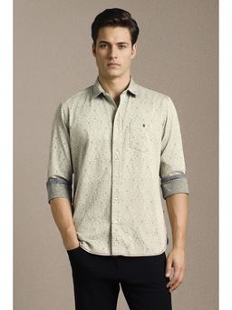 Louis Philippe - Men Grey Printed Full Sleeves Casual Shirt