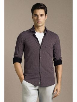 Louis Philippe - Men Brown Printed Full Sleeves Casual Shirt