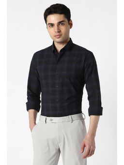 Peter England - Men Black Slim Fit Full Sleeves Formal Shirt