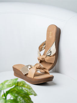 Inc.5 - Womens Beige Casual Solid Round Toe Wedges