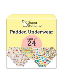 Superbottoms - Padded Underwear Star Gazer and Striking Whites (Pack of 24) (2-3 Years)