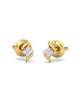 KuberBox - Dvidal Stud Earrings 14K Gold