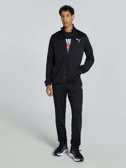 Puma - Performance Solid Mens Black Tracksuits (Set of 2)