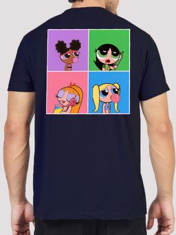 Greylongg - Navy Blue Comfortable Men Round Neck T-Shirt