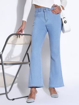 SHOWOFF - Women Solid Blue Bootcut Jeans