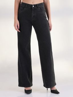 SHOWOFF - Edition Women Solid Black Straight Fit Jeans