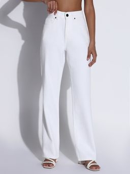 SHOWOFF - Edition Women Solid White Straight Fit Jeans