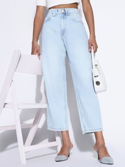 SHOWOFF - Edition Women Solid Light Blue Straight Fit Jeans