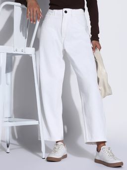 SHOWOFF - Edition Women Solid White Straight Fit Jeans