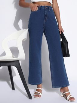SHOWOFFFF - Edition Women Solid Blue Straight Fit Jeans