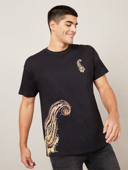 Styli - Placemen Paisley Printed Oversize T Shirt