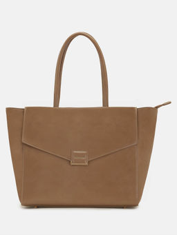 U.S. POLO ASSN. - Brown Solid Tote Bag (L)