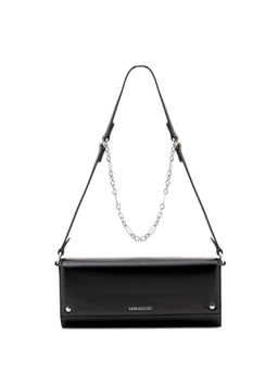 MIRAGGIO - Black Davina Solid Shoulder Bag (M)