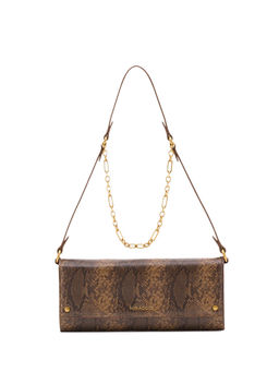 MIRAGGIO - Brown Davina Solid Shoulder Bag (M)