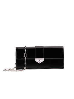 MIRAGGIO - Black Jenny Solid Clutch (M)