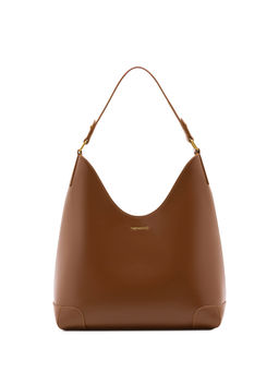 MIRAGGIO - Brown Gloria Solid Hobo Bag (L)