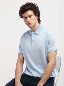 Tommy Hilfiger - Blue Two Tone Athletic Polo T-Shirt