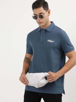 Tommy Hilfiger - Grey Chainstitch Reg Polo T-Shirt