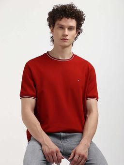 Tommy Hilfiger - Red Tipped Collar T-Shirt