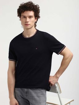 Tommy Hilfiger - Black Tipped Collar T-Shirt