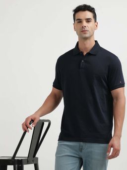 Tommy Hilfiger - Black Jacquard Polo T-shirt