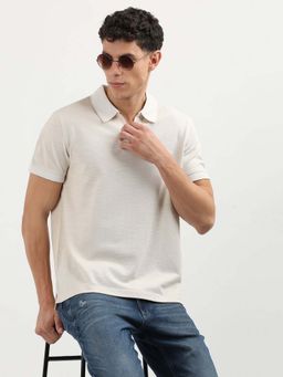 Tommy Hilfiger - Off White Dc Mouline Polo T-shirt