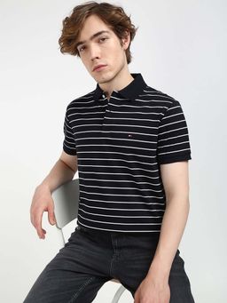Tommy Hilfiger - Black Luxury Interlock Polo T-shirt