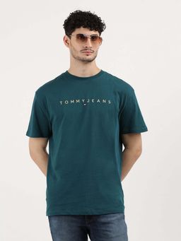 Tommy Hilfiger - Green Linear Logo T-shirt