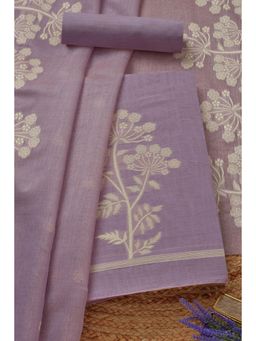 Soch - Women's Lavender Chanderi Woven Unstitched Kurta & Pant with Dupatta