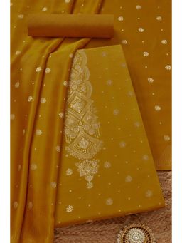 Soch - Women's Mustard Gajji Silk Zari Woven Unstitched Kurta & Pant with Dupatta