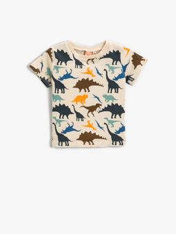Koton - Boys Beige Printed T-shirt