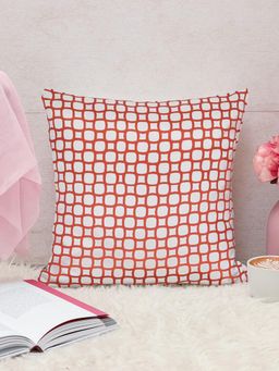 At Home by Nilkamal - Ariel Organic Essence Polyester Filled Cushion|16 x 16 inches|Rust