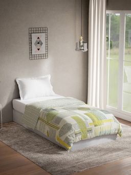 Ddecor Live Beautiful - Geometric 100% Cotton Reversible Single Quilt - Multi